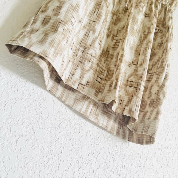 Ann Taylor Neutral Patterned Silky Dress - Picture 6 of 9
